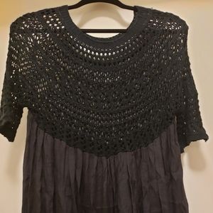 Black boho top